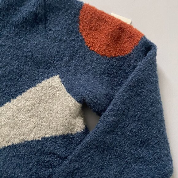 HONOR THE GIFT Sunrise Collared Sweater Blue Sz M Crop Embroidery Streetwear - Picture 2 of 5